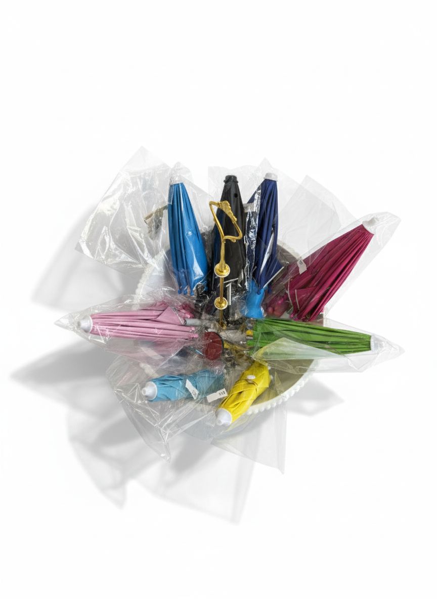 مظلة جوال صغيرة بتصميم معدني ومقبض