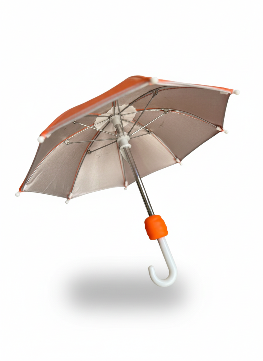 مظلة جوال صغيرة بتصميم معدني ومقبض